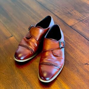 STACY ADAM’S CAP TOE MONK STRAP SHOES MENS SIZE 8